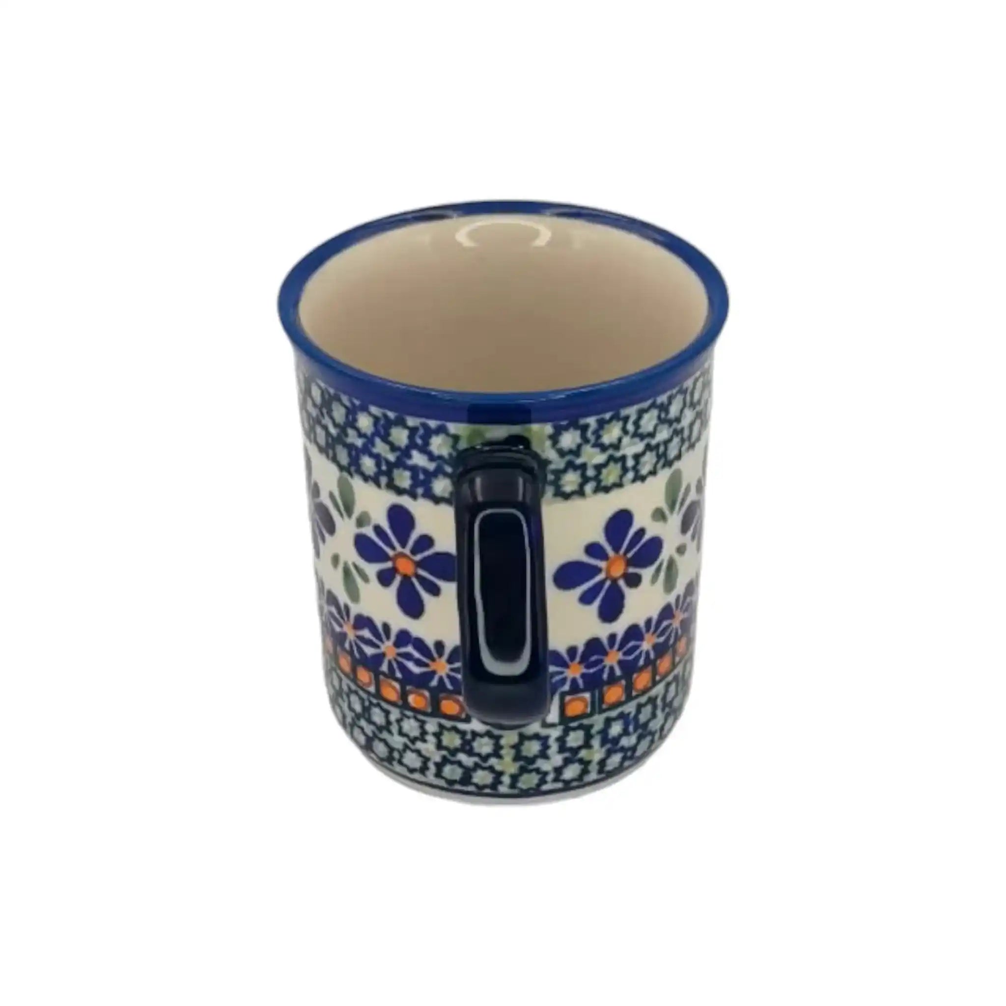 Polish-pottery-Beverage-cup-Floral-Motifs_3