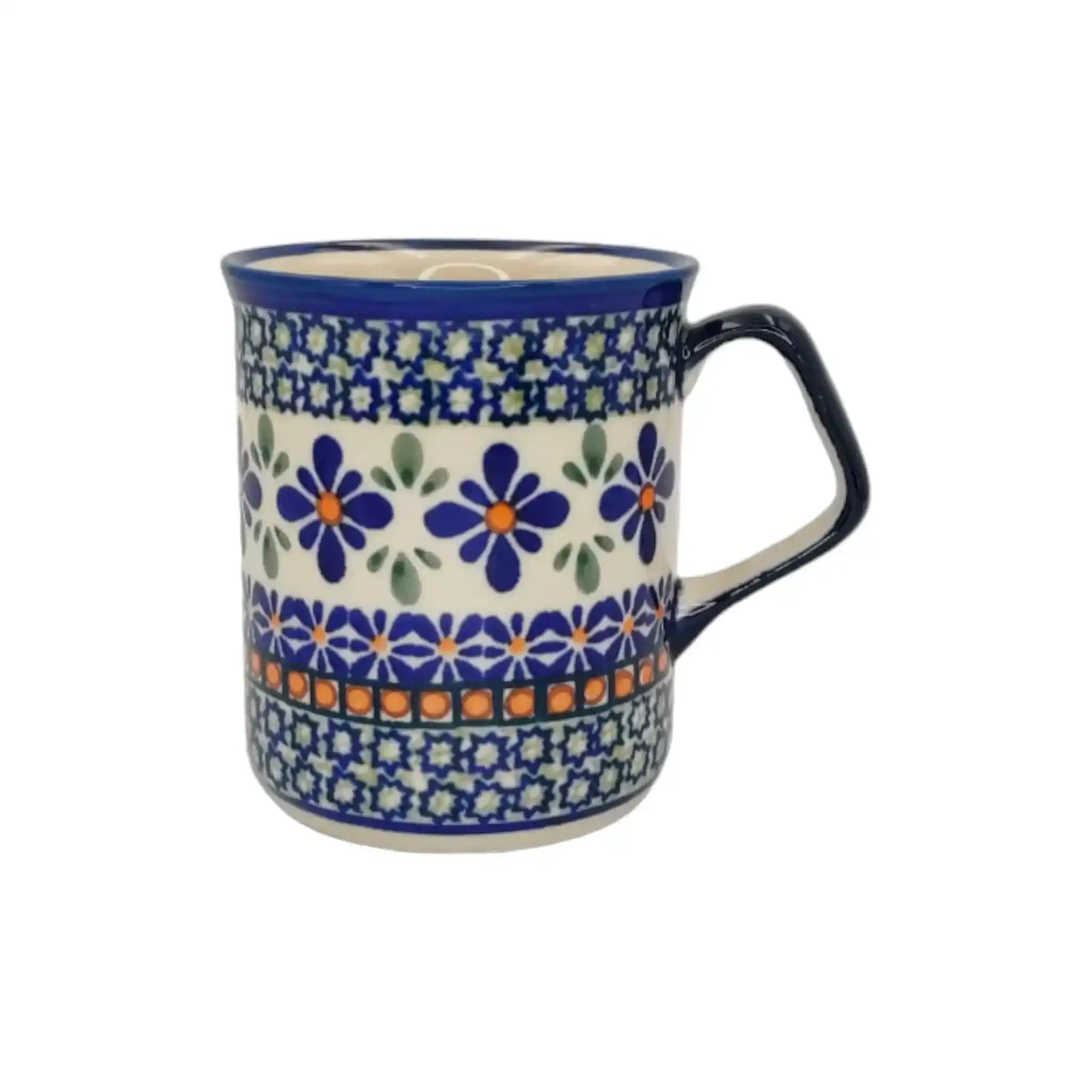 Polish-pottery-Beverage-cup-Floral-Motifs_6