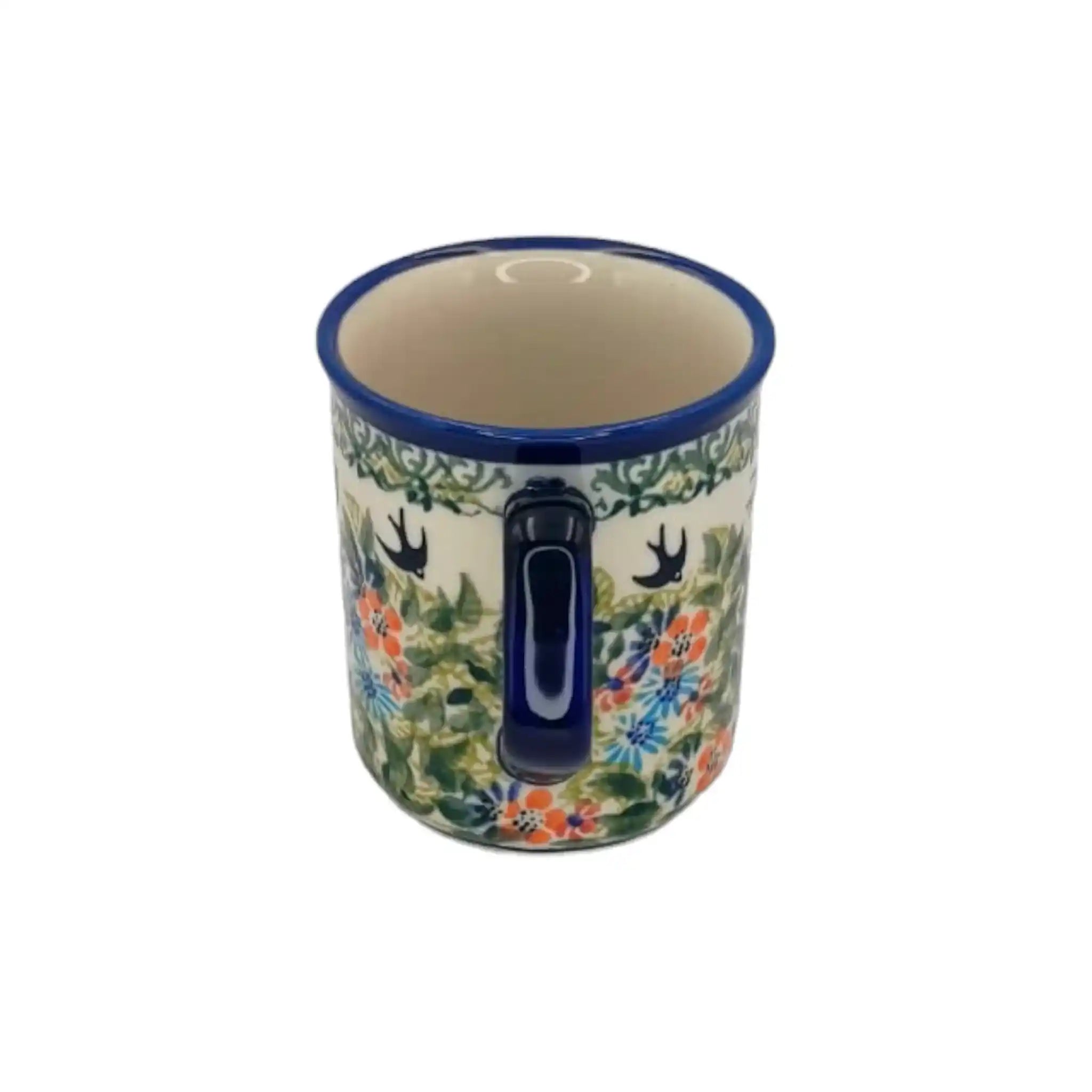 Polish-pottery-Beverage-cup-Flowery-Meadow_1