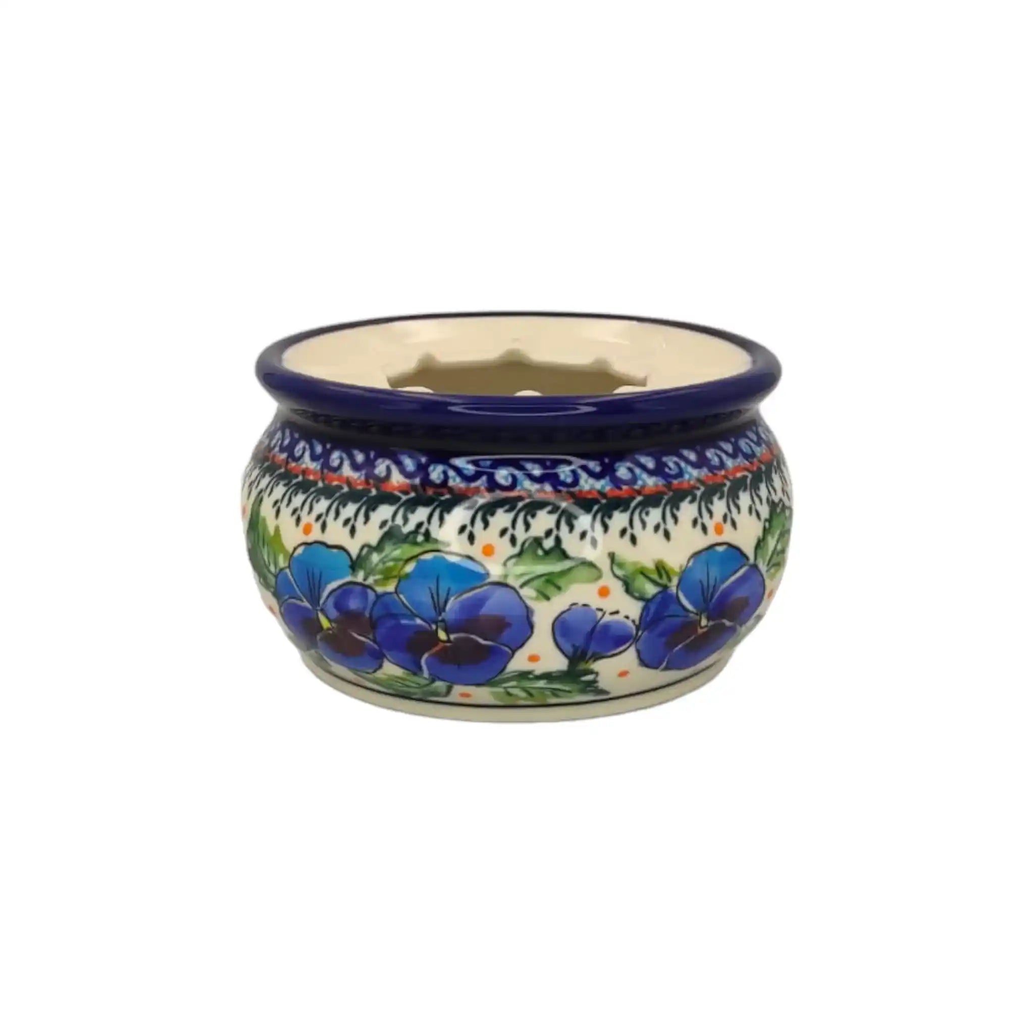 Polish-pottery-Coffee-and-Tea-set-Pansies-Flowers_4