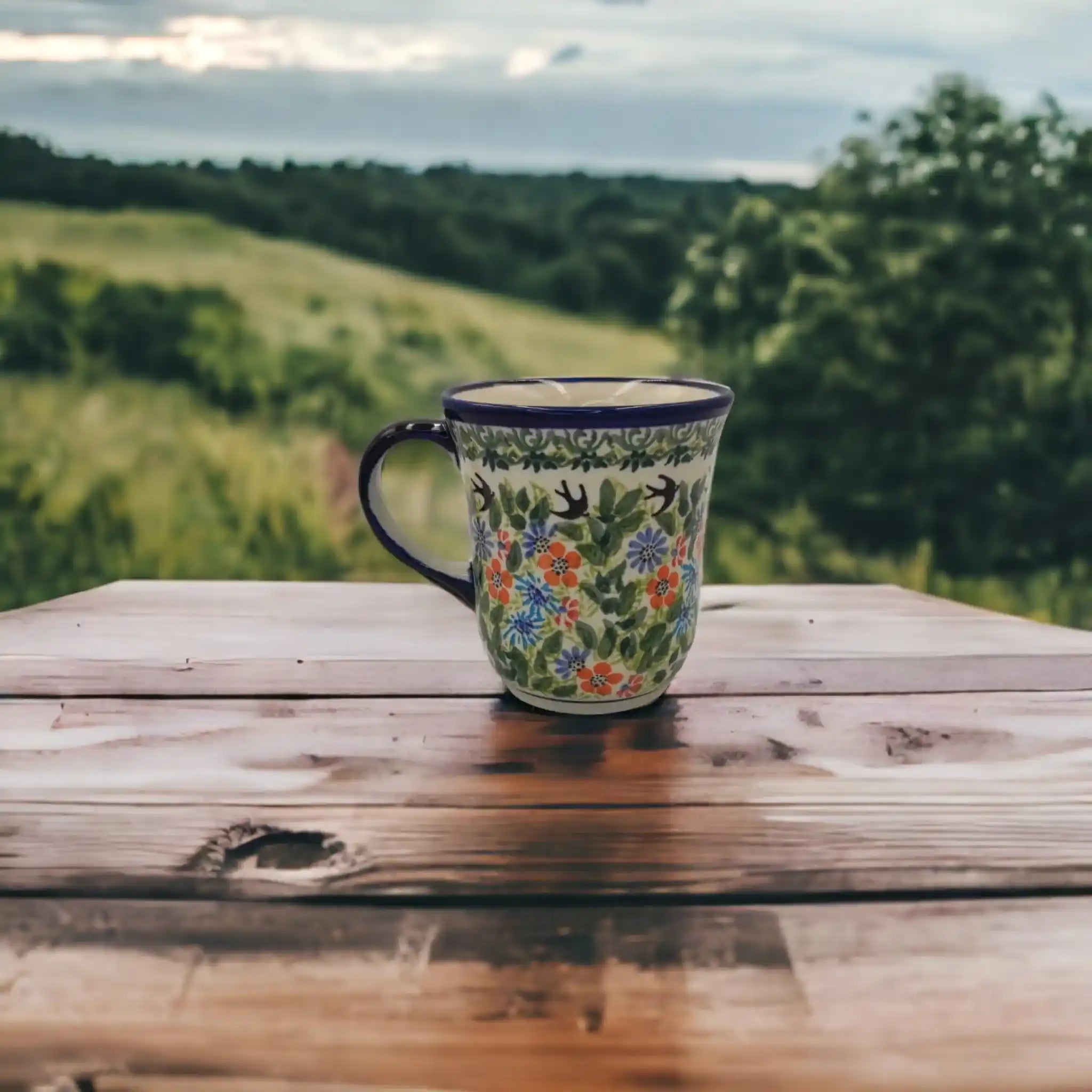 Polish-pottery-Crocs-cup-Flowery-Meadow_1