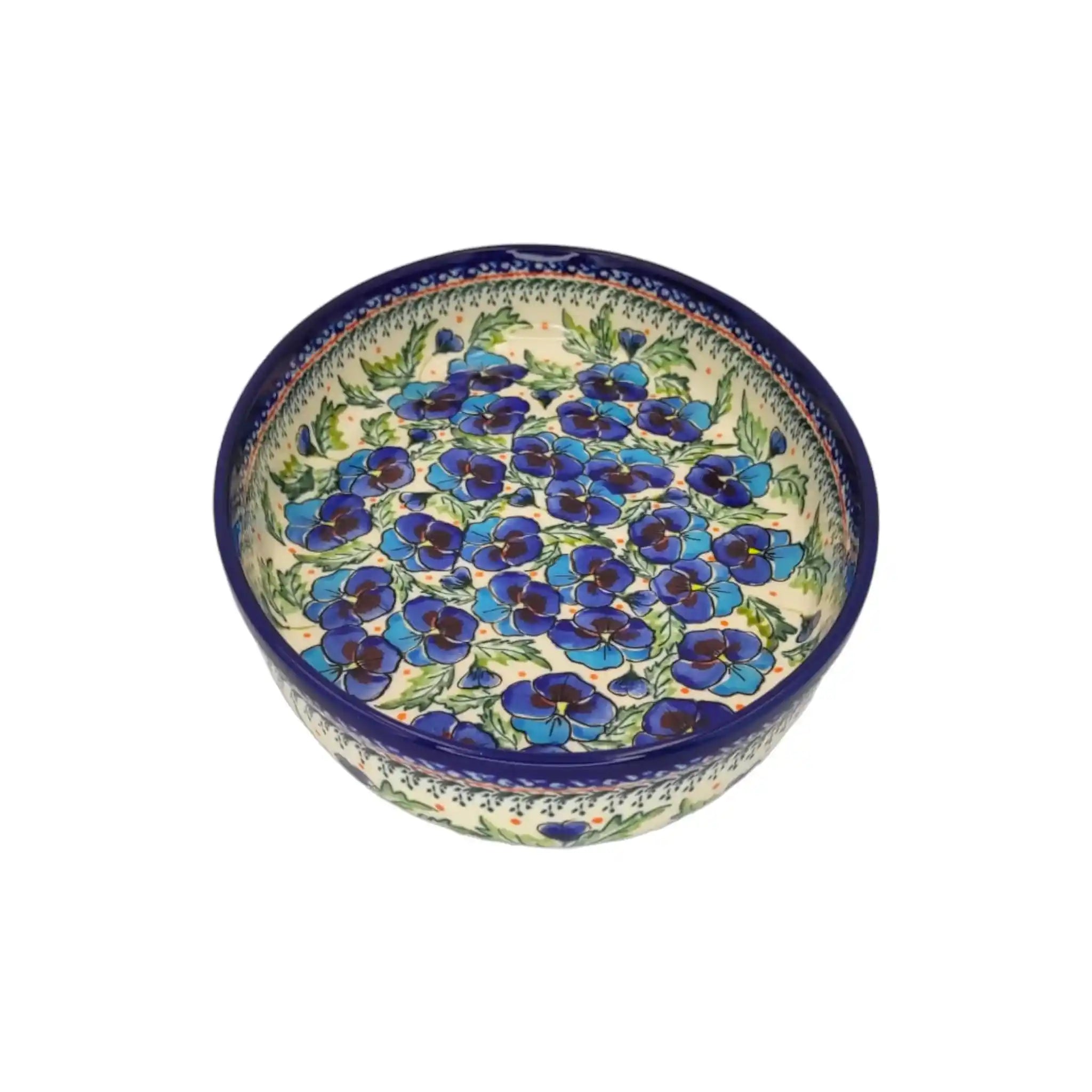 polish-pottery-small-oval-dish-pansies-flowers_3